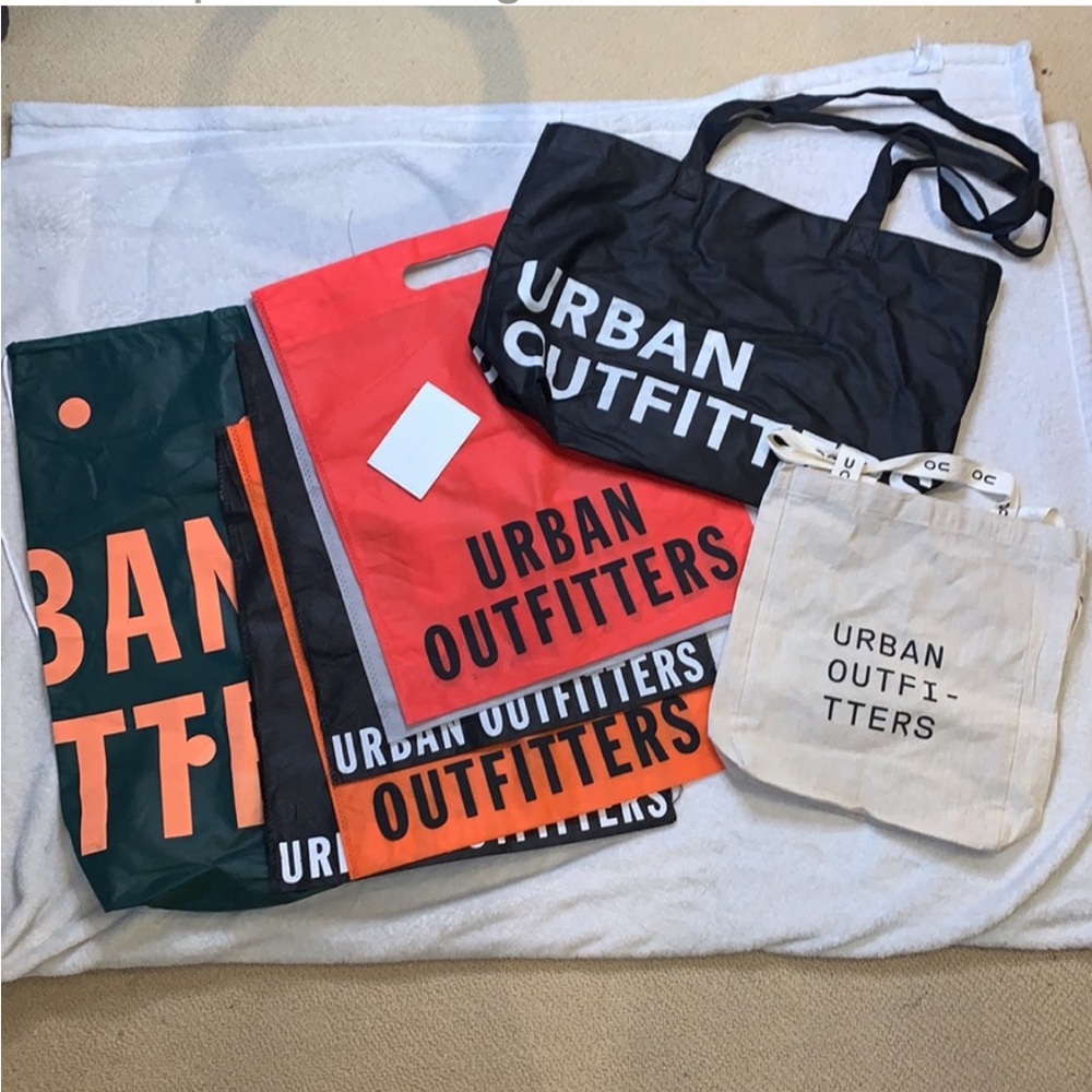 Urban Outfitters Credit Card Holder and Shopping Bags Bundle of 9